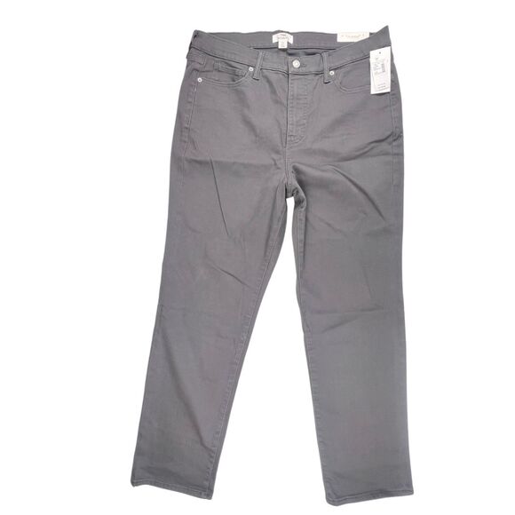 M Jeans Pants 14W Gray Neutral Tone Denim Casual Everyday Modern High Rise Jeans - Picture 12 of 13